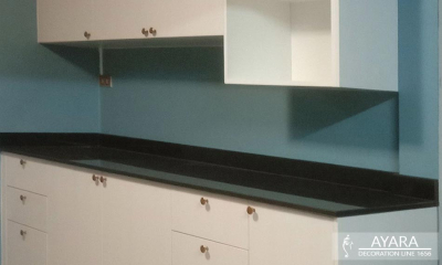 ชุดครัว Built-in โครงซีเมนต์บอร์ด หน้าบาน Melamine สี ES 5033-17