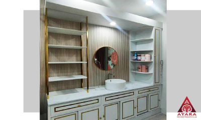 ชุด Pantry Built-in โครงปาติเกิล หน้าบาน Melamine สี ES 4204-11