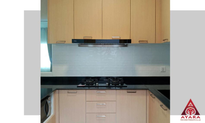 ชุดครัว Built-in โครงซีเมนต์บอร์ด หน้าบาน Melamine สี ES 5001-17