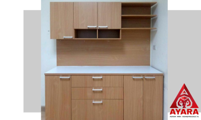 ชุดครัว Budget Kit โครงปาติเกิล หน้าบาน Melamine สีบีช - 1.80M