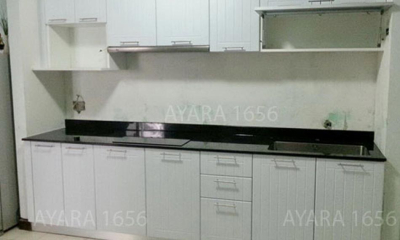 ชุดครัว Built-in PVC สีขาวด้าน ซาะร่อง Valencia