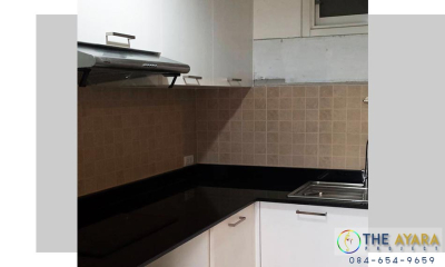 ชุดครัว Built-in โครงซีเมนต์บอร์ด หน้าบาน Melamine สี Oak