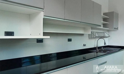 ชุดครัว Built-in โครงซีเมนต์บอร์ด หน้าบาน Melamine ES 4007-11