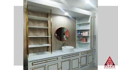 ชุด Pantry Built-in โครงปาติเกิล หน้าบาน Melamine สี ES 4204-11
