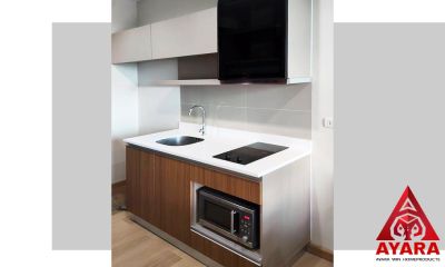 ชุดครัว Built-in โครง HMR กันชื้น เคลือบ Melamine ES 4215-11 + ES 5051-17