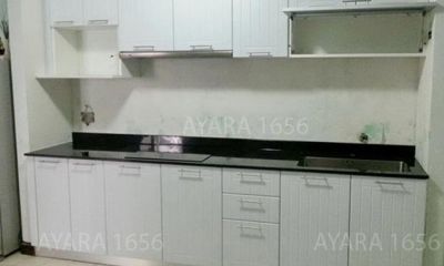 ชุดครัว Built-in PVC สีขาวด้าน ซาะร่อง Valencia