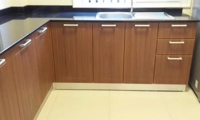 ชุดครัว Built-in PVC สี Mocca Walnut