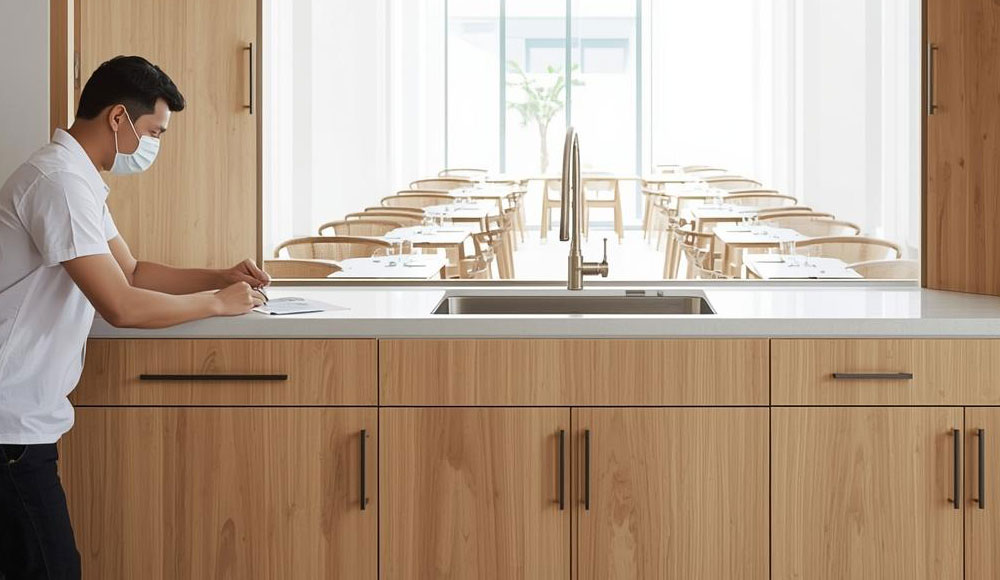 งานบานซิงค์สำหรับร้านอาหารและร้านค้า